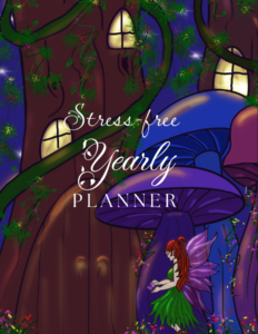 Stress-free Yearly Planner front cover by Sharee Wanner